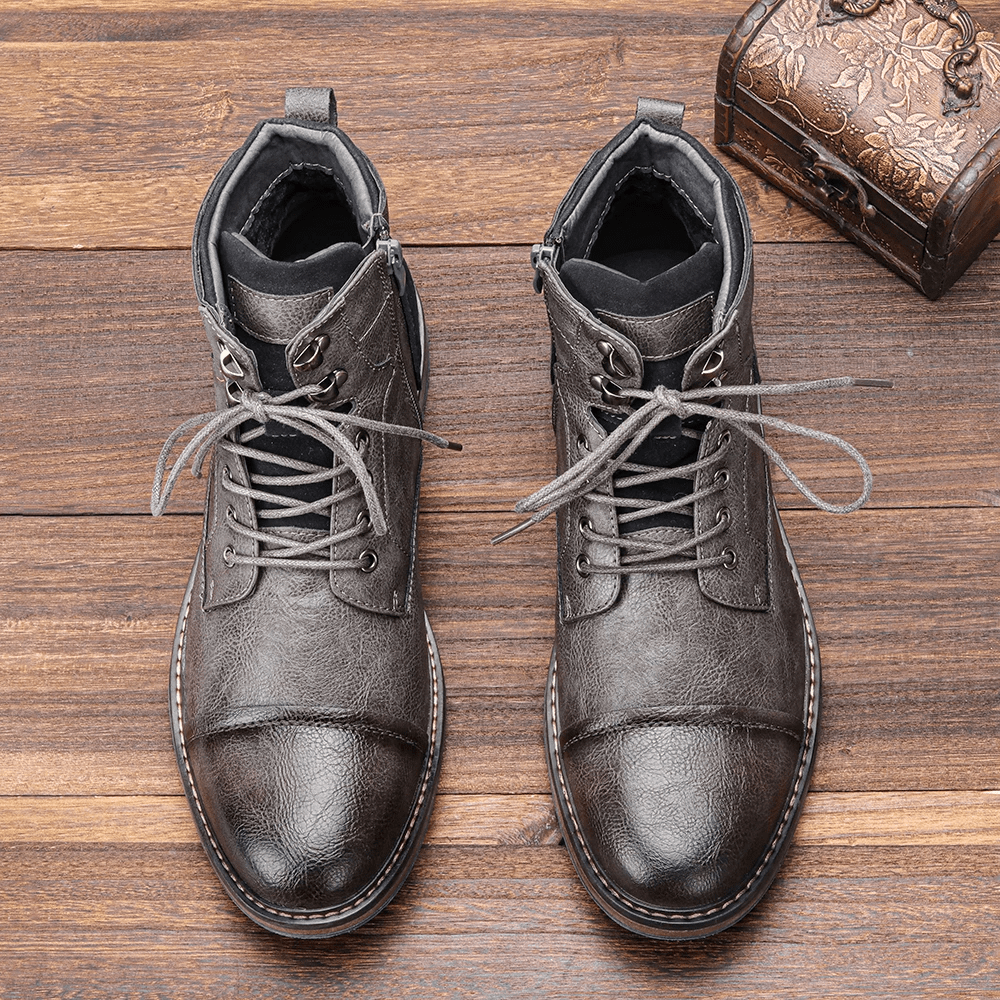 Aubrey | Rugged Leather Lace-Up Mens Boots