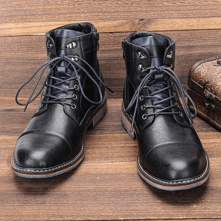 Aubrey | Rugged Leather Lace-Up Mens Boots