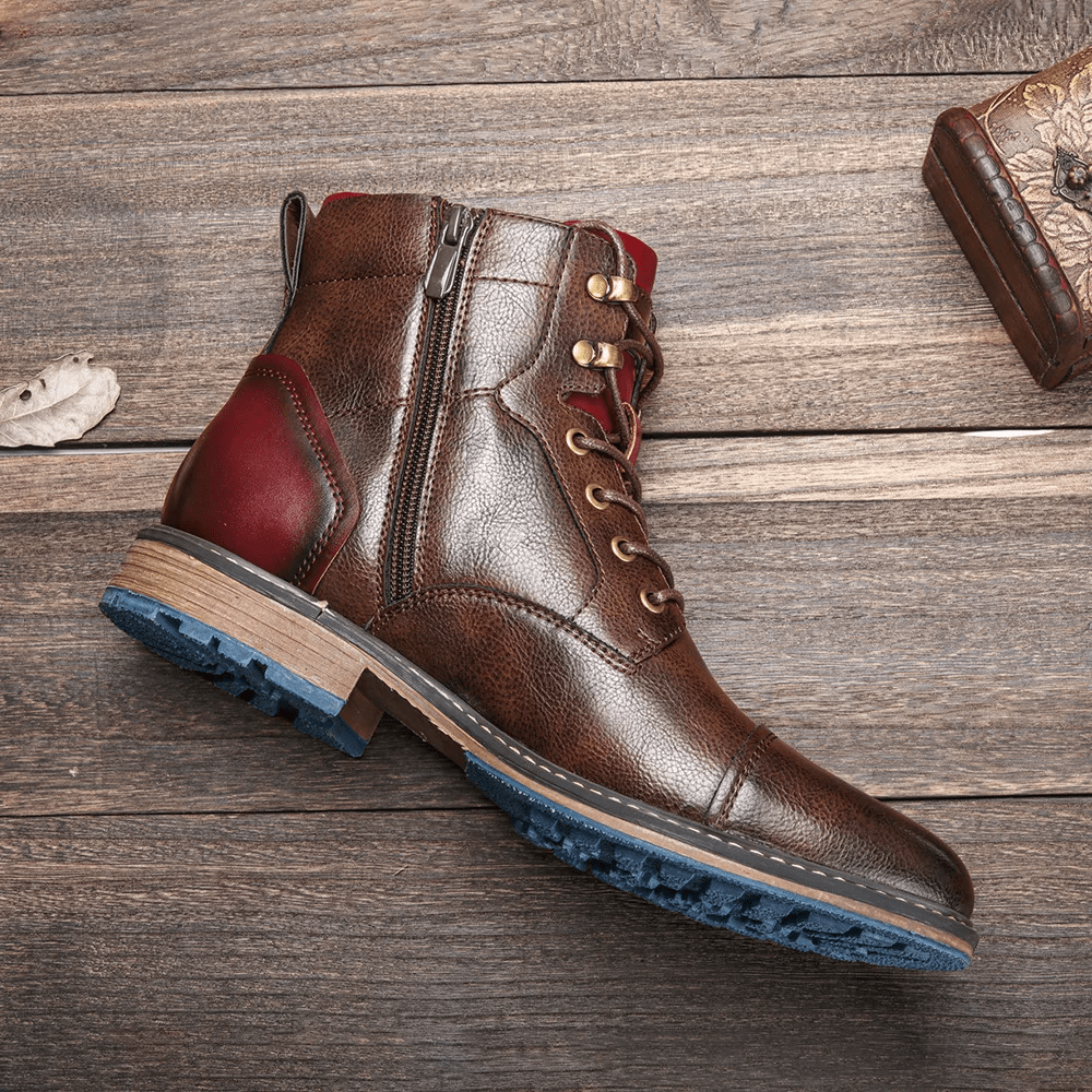 Aubrey | Rugged Leather Lace-Up Mens Boots