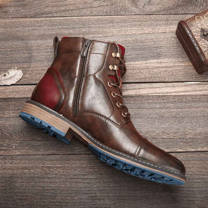 Aubrey | Rugged Leather Lace-Up Mens Boots