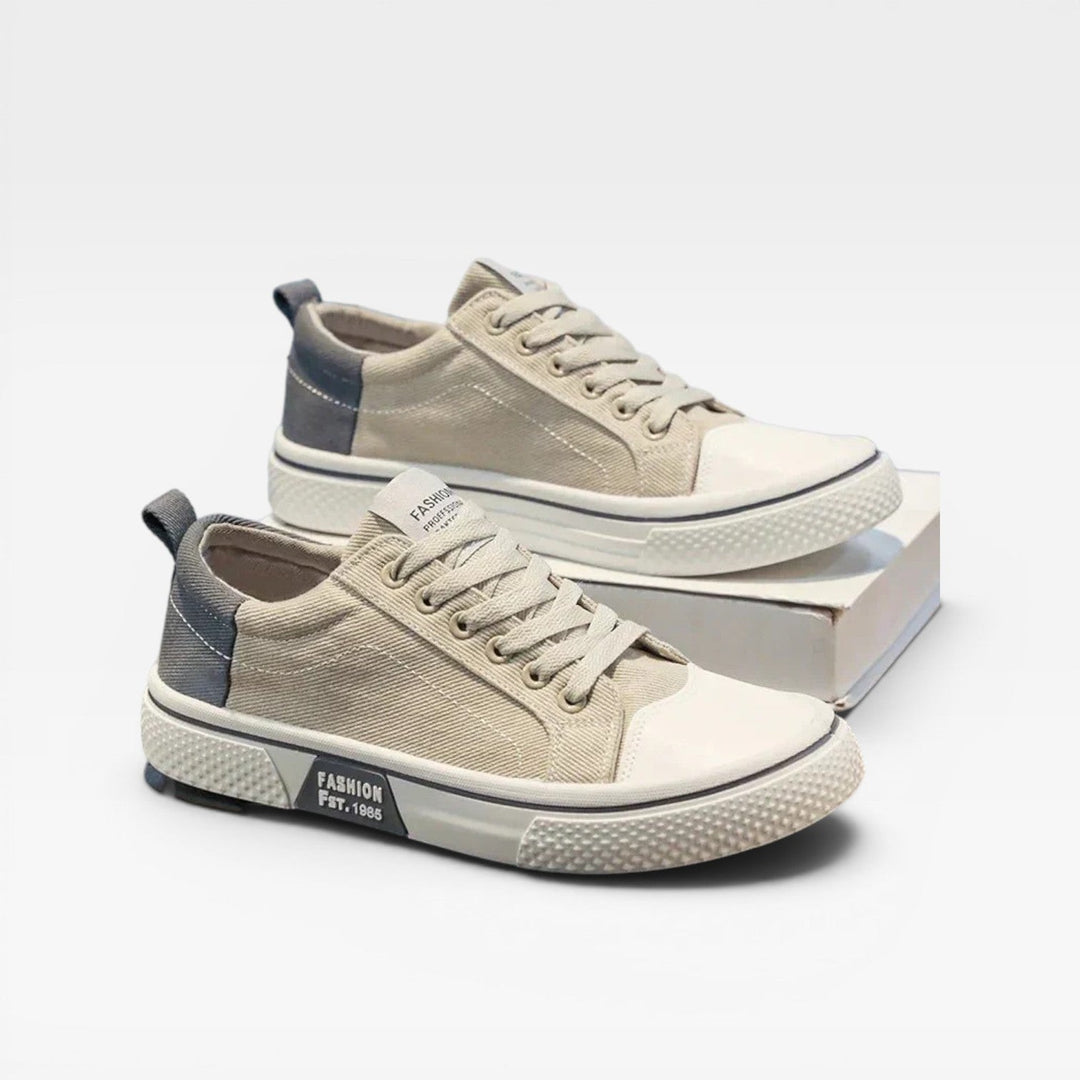 Dorset | Classic Canvas Lace-Up Trainers Two-Tone