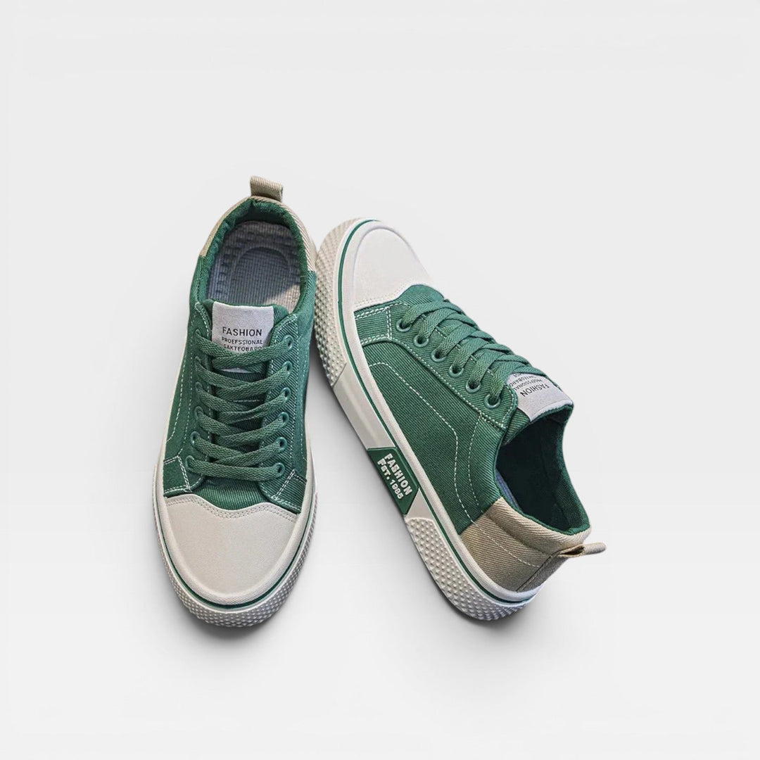 Dorset | Classic Canvas Lace-Up Trainers Two-Tone