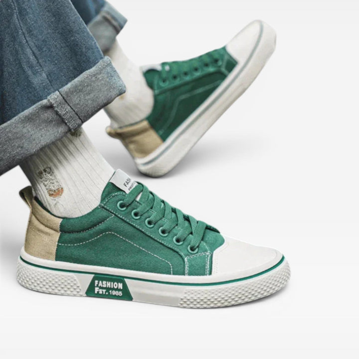 Dorset | Classic Canvas Lace-Up Trainers Two-Tone