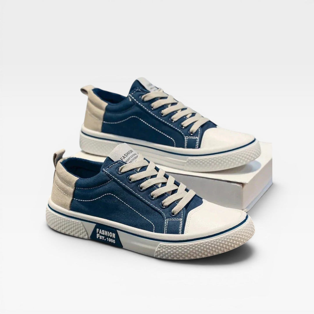 Dorset | Classic Canvas Lace-Up Trainers Two-Tone