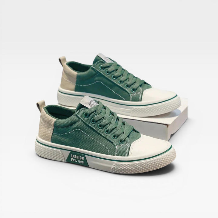 Dorset | Classic Canvas Lace-Up Trainers Two-Tone