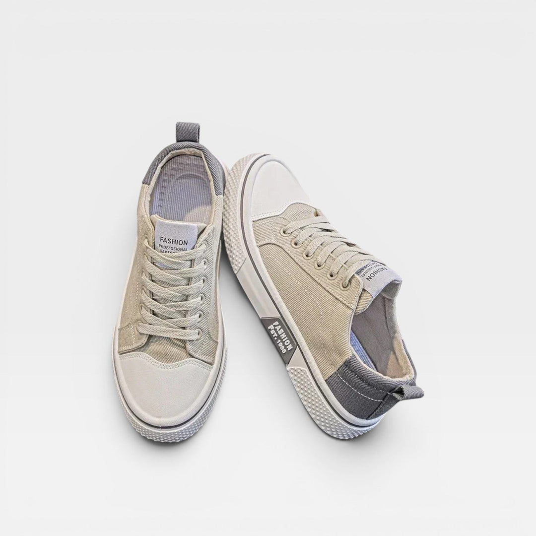 Dorset | Classic Canvas Lace-Up Trainers Two-Tone