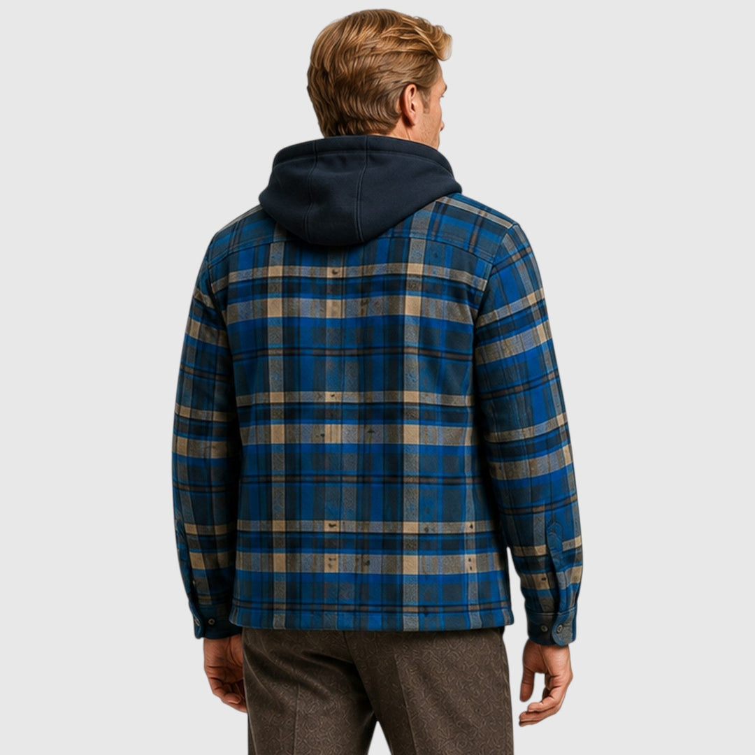 Adam | Rugged Quilted Hooded Mens Jacket
