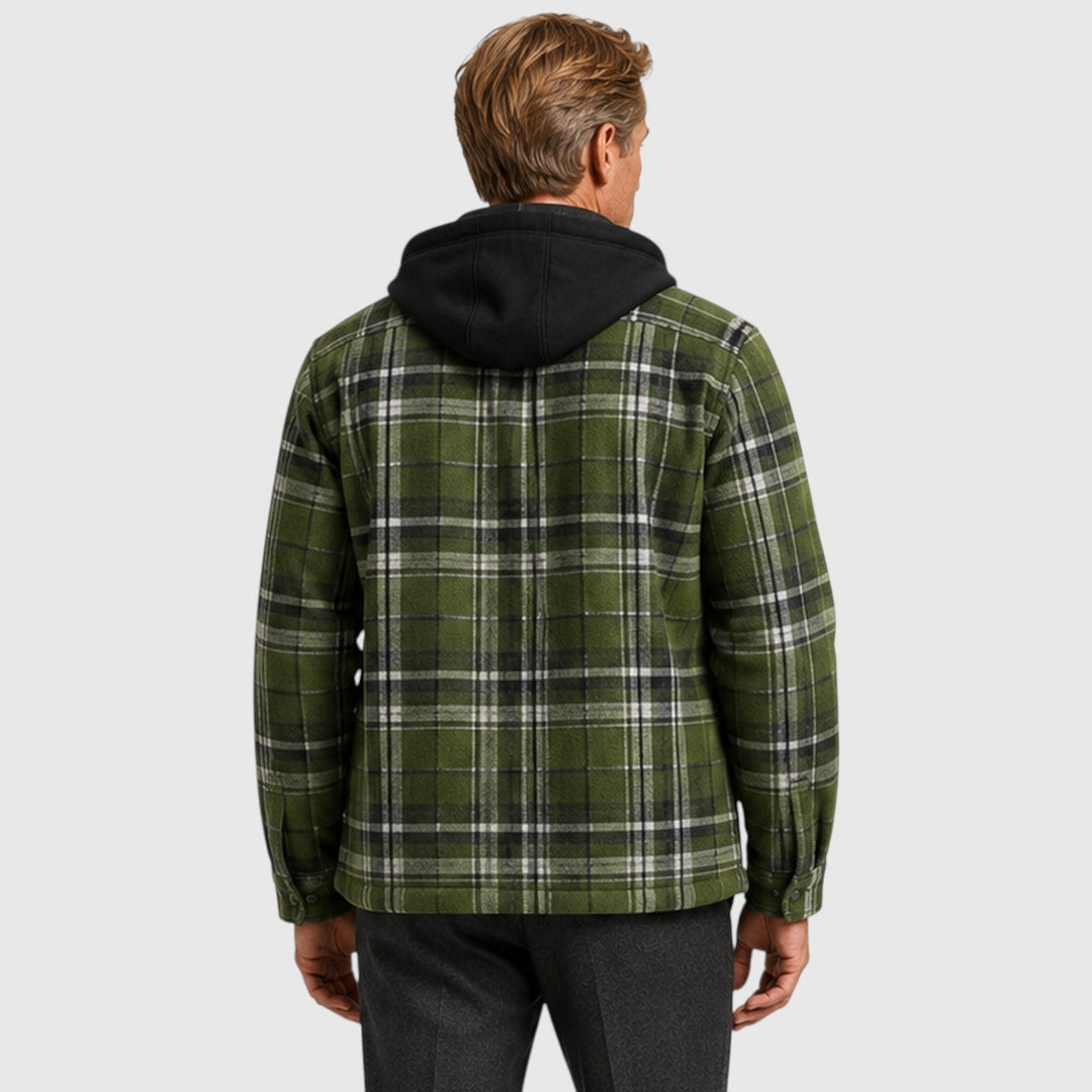 Adam | Rugged Quilted Hooded Mens Jacket