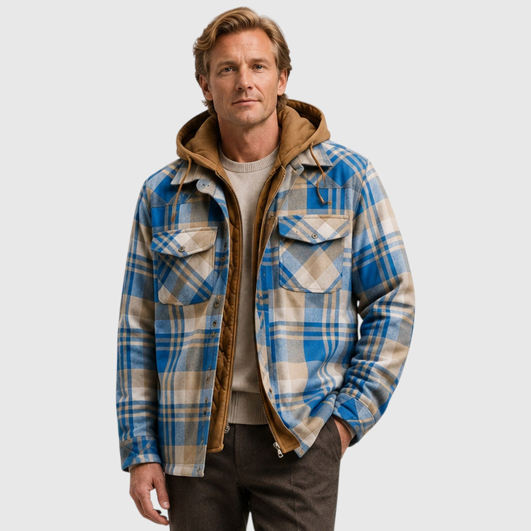 Adam | Rugged Quilted Hooded Mens Jacket