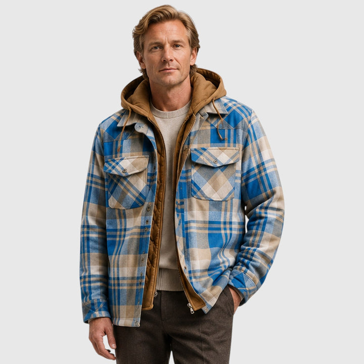 Adam | Rugged Quilted Hooded Mens Jacket