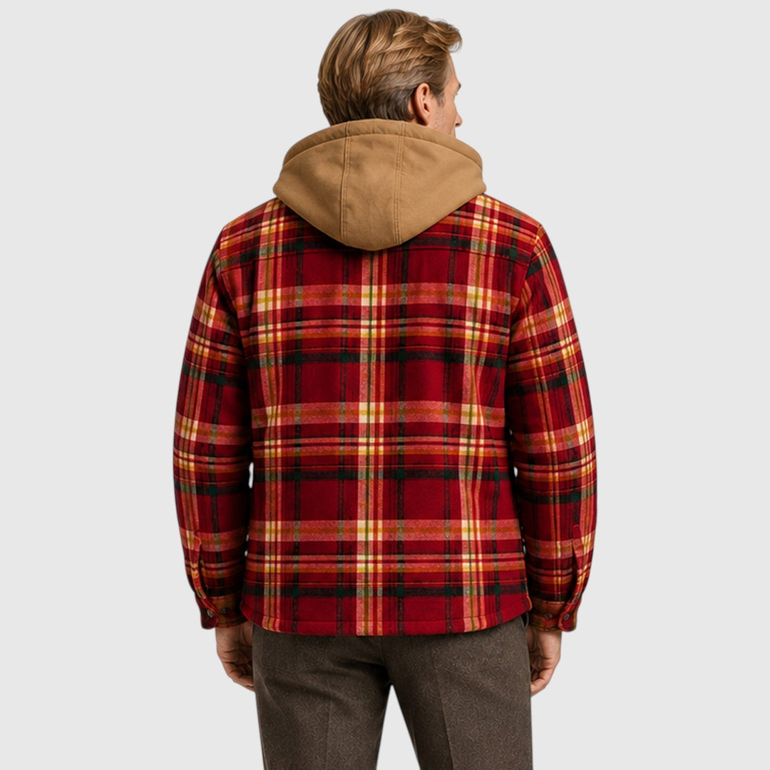 Adam | Rugged Quilted Hooded Mens Jacket
