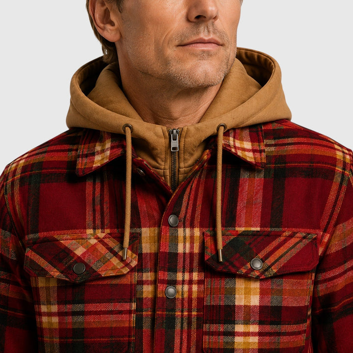 Adam | Rugged Quilted Hooded Mens Jacket