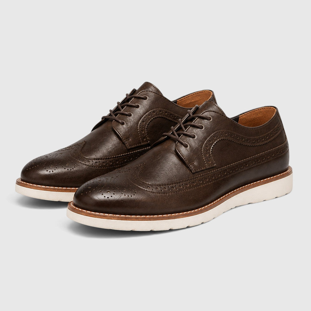 Andrew | Dapper Leather Brogue Smart Casual Shoes
