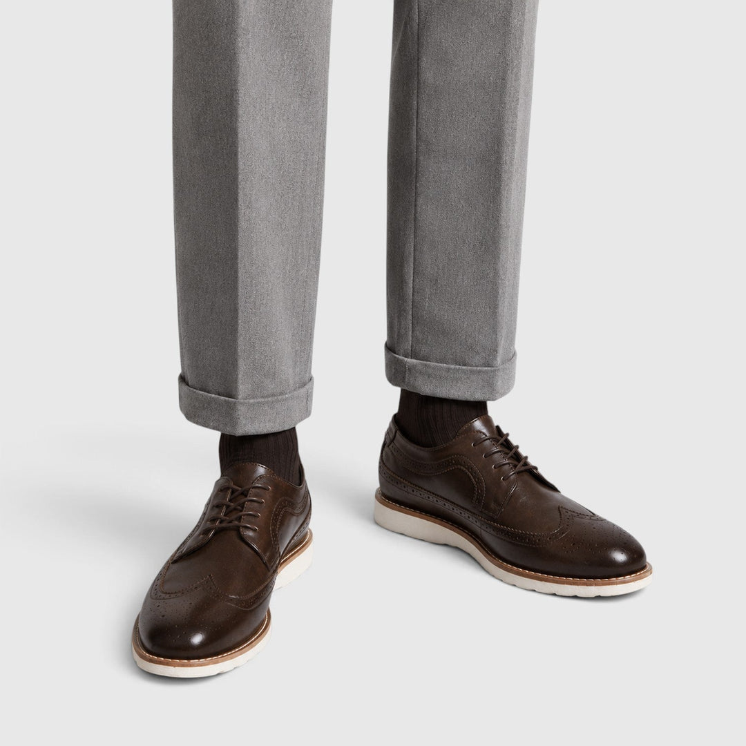 Andrew | Dapper Leather Brogue Smart Casual Shoes