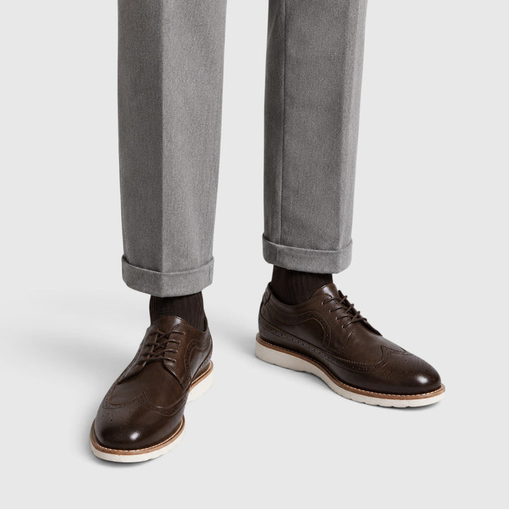 Andrew | Dapper Leather Brogue Smart Casual Shoes