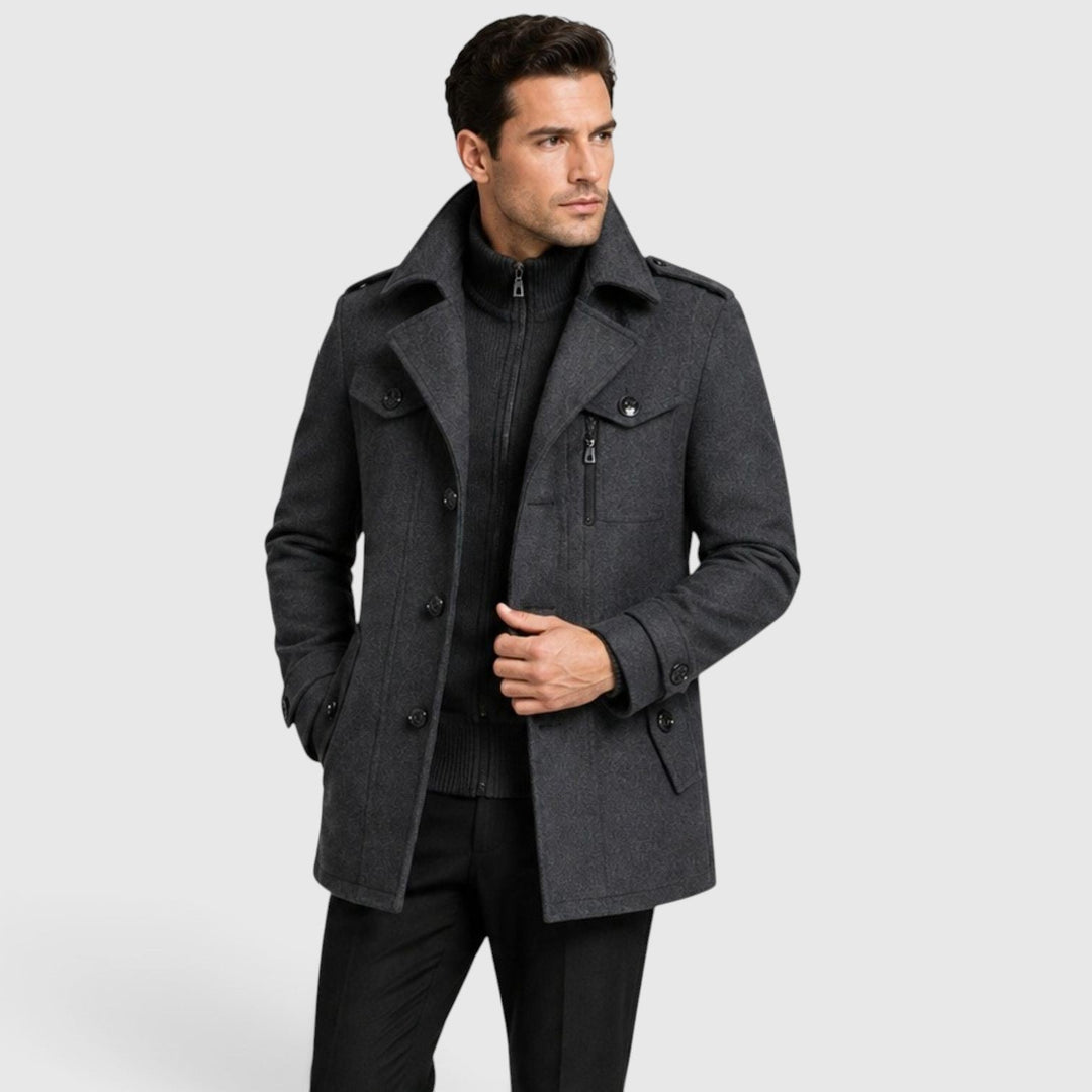 Channing | Sharp Quilted Wool-Blend Coat