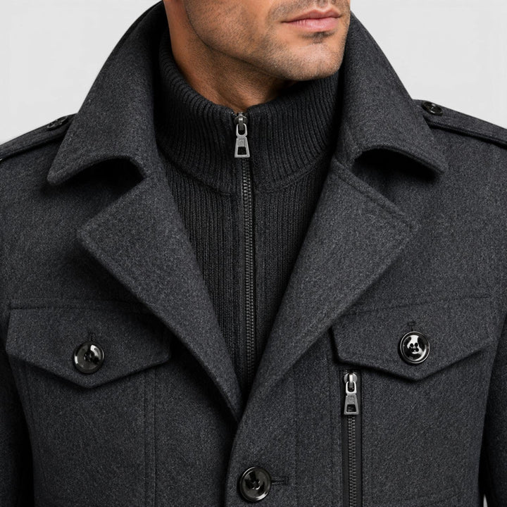 Channing | Sharp Quilted Wool-Blend Coat