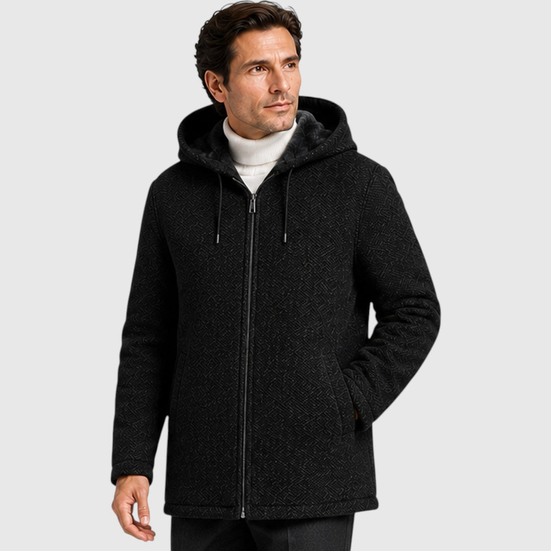 Redmond | Warm Fleece-Lined Hooded Cardigan for Men