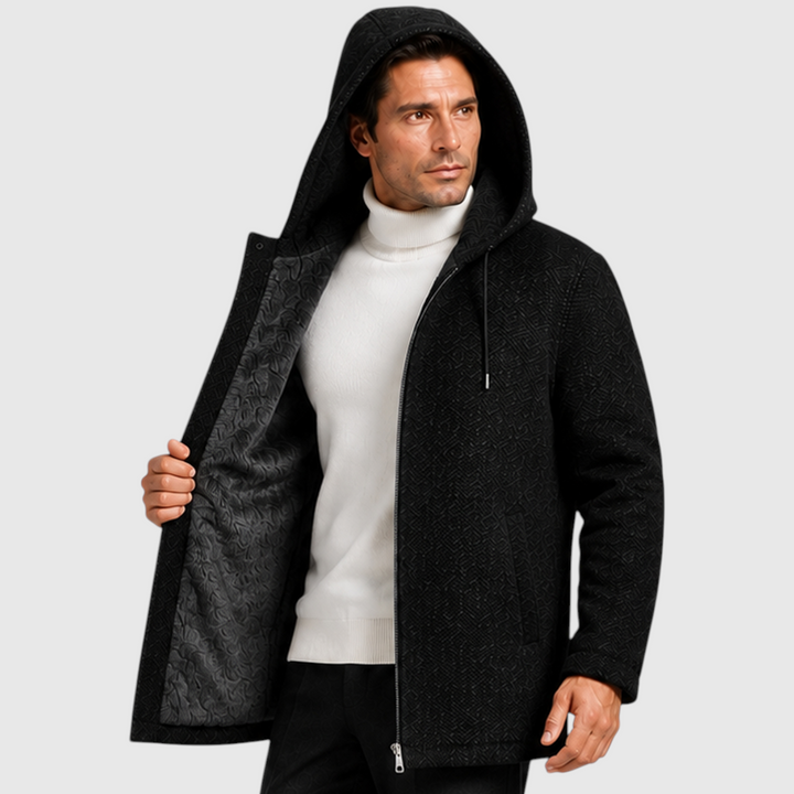 Redmond | Warm Fleece-Lined Hooded Cardigan for Men