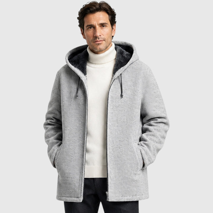 Redmond | Warm Fleece-Lined Hooded Cardigan for Men