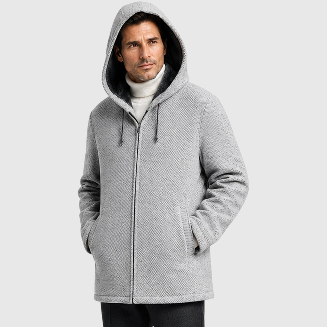 Redmond | Warm Fleece-Lined Hooded Cardigan for Men