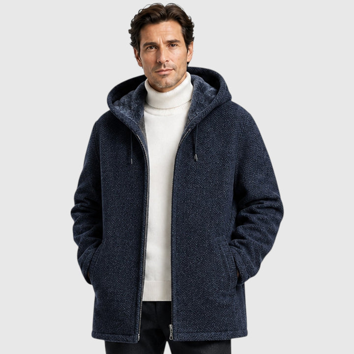 Redmond | Warm Fleece-Lined Hooded Cardigan for Men