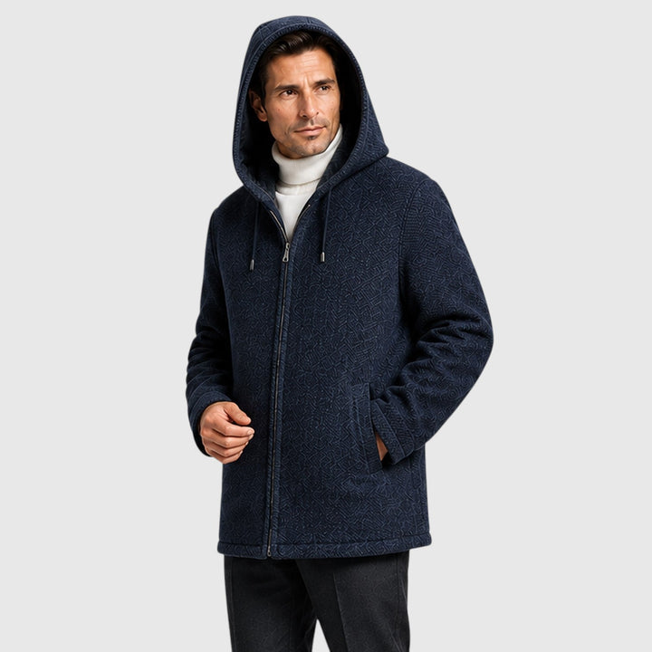 Redmond | Warm Fleece-Lined Hooded Cardigan for Men