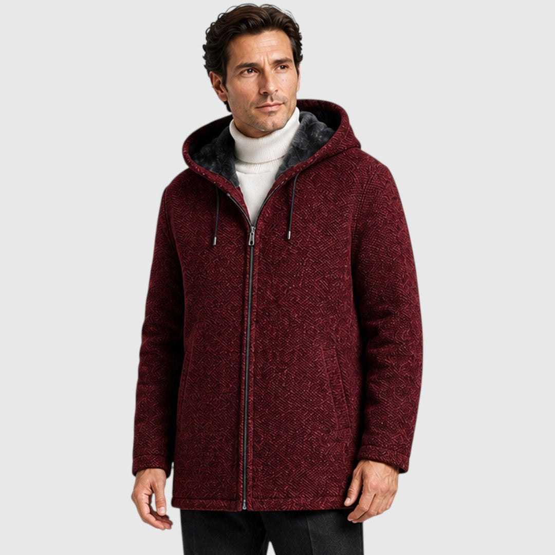 Redmond | Warm Fleece-Lined Hooded Cardigan for Men