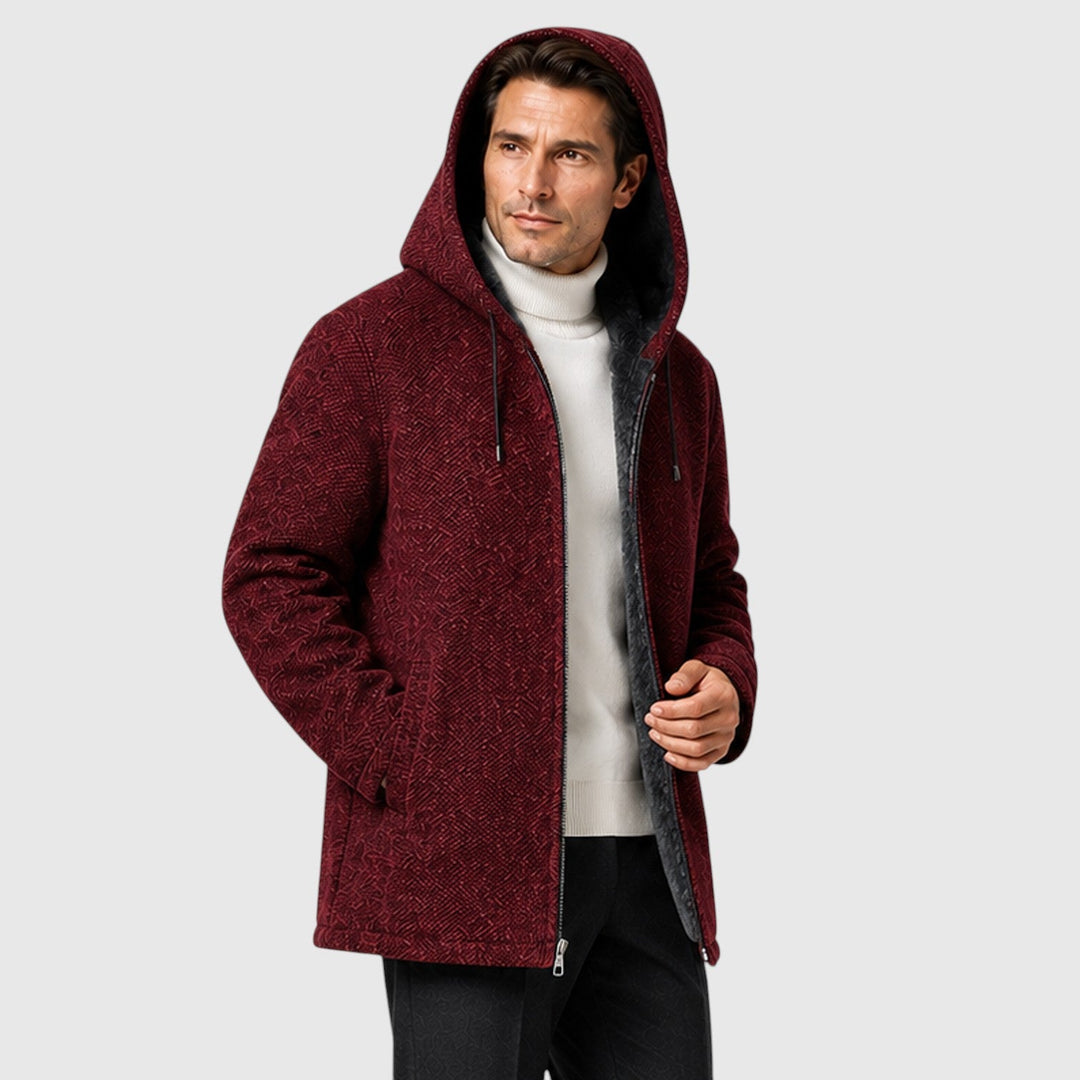 Redmond | Warm Fleece-Lined Hooded Cardigan for Men