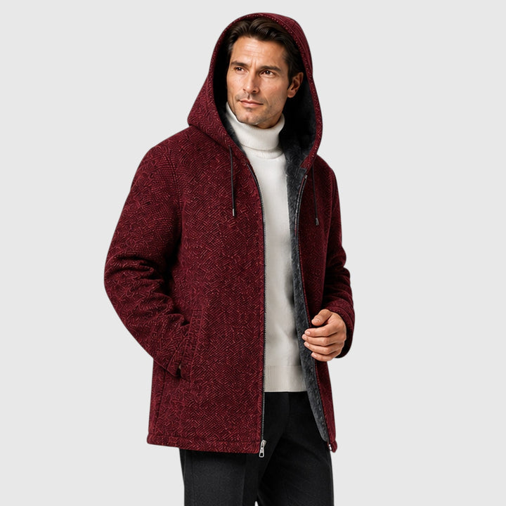 Redmond | Warm Fleece-Lined Hooded Cardigan for Men
