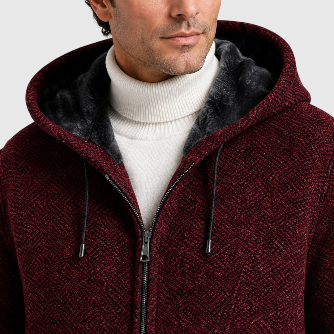Redmond | Warm Fleece-Lined Hooded Cardigan for Men