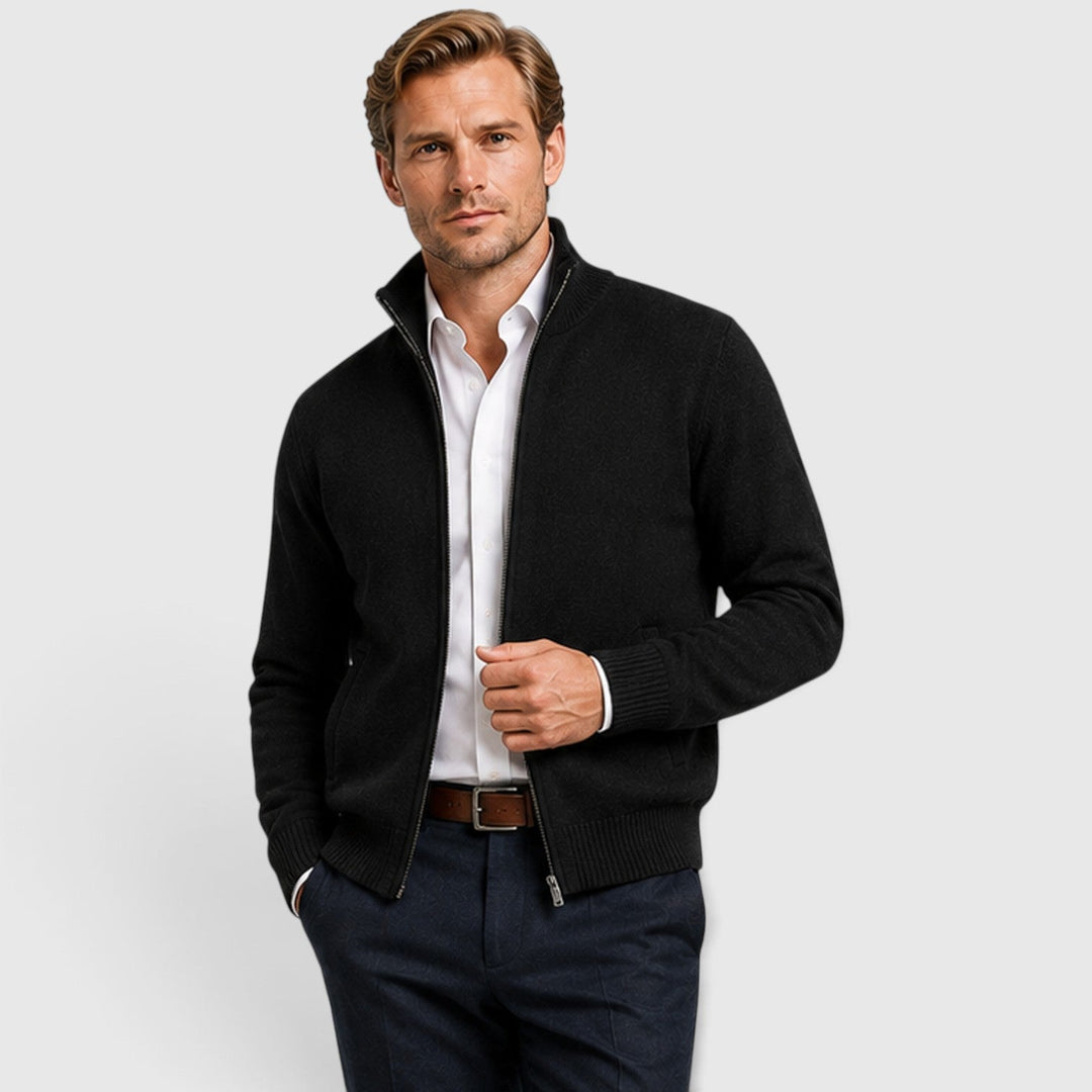 Brant | Smart Collared Zip Up Cardigan