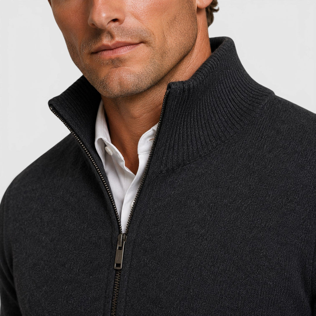 Brant | Smart Collared Zip Up Cardigan
