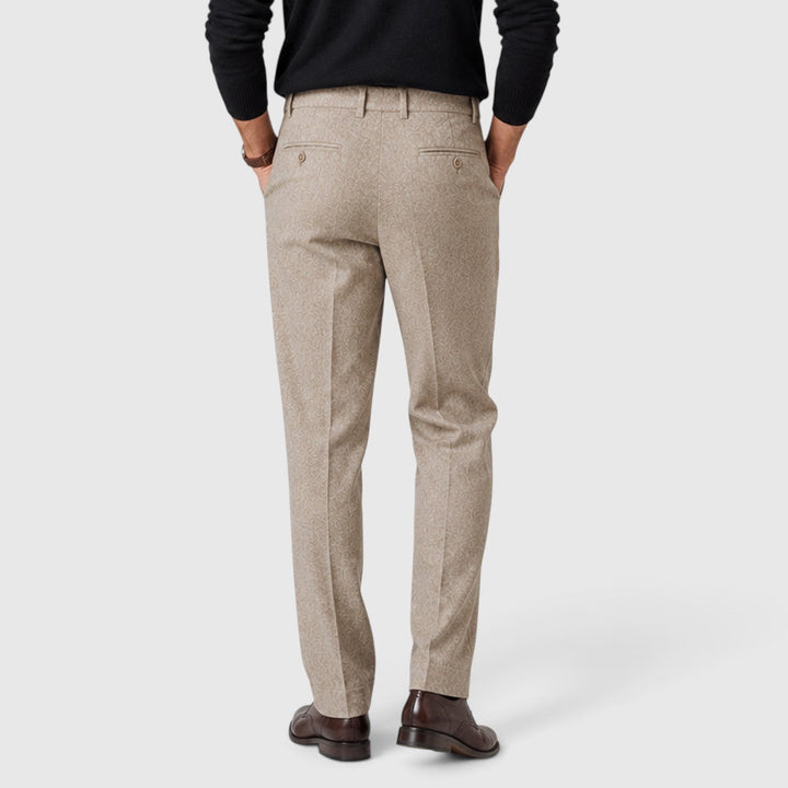 Andre | Polished Pleated Wool-Blend Trousers Men