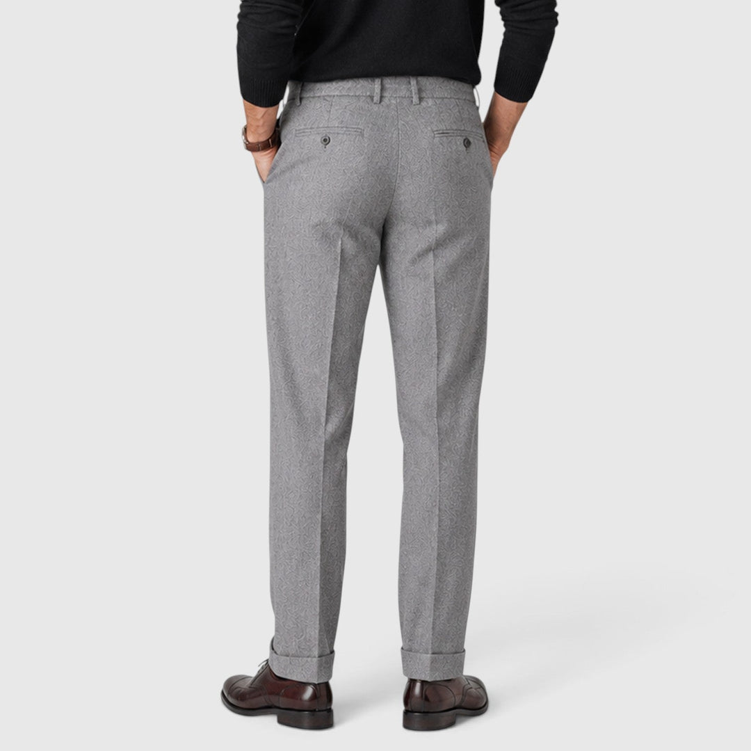 Andre | Polished Pleated Wool-Blend Trousers Men