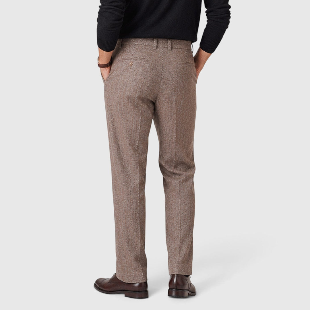 Andre | Polished Pleated Wool-Blend Trousers Men