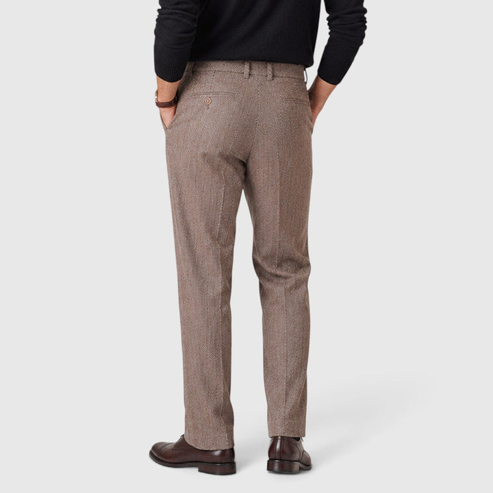 Andre | Polished Pleated Wool-Blend Trousers Men
