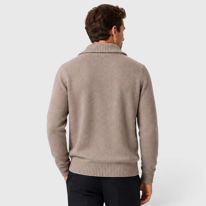 Sebastian | Warm Pure Wool Diamond Knit Jumper for Men