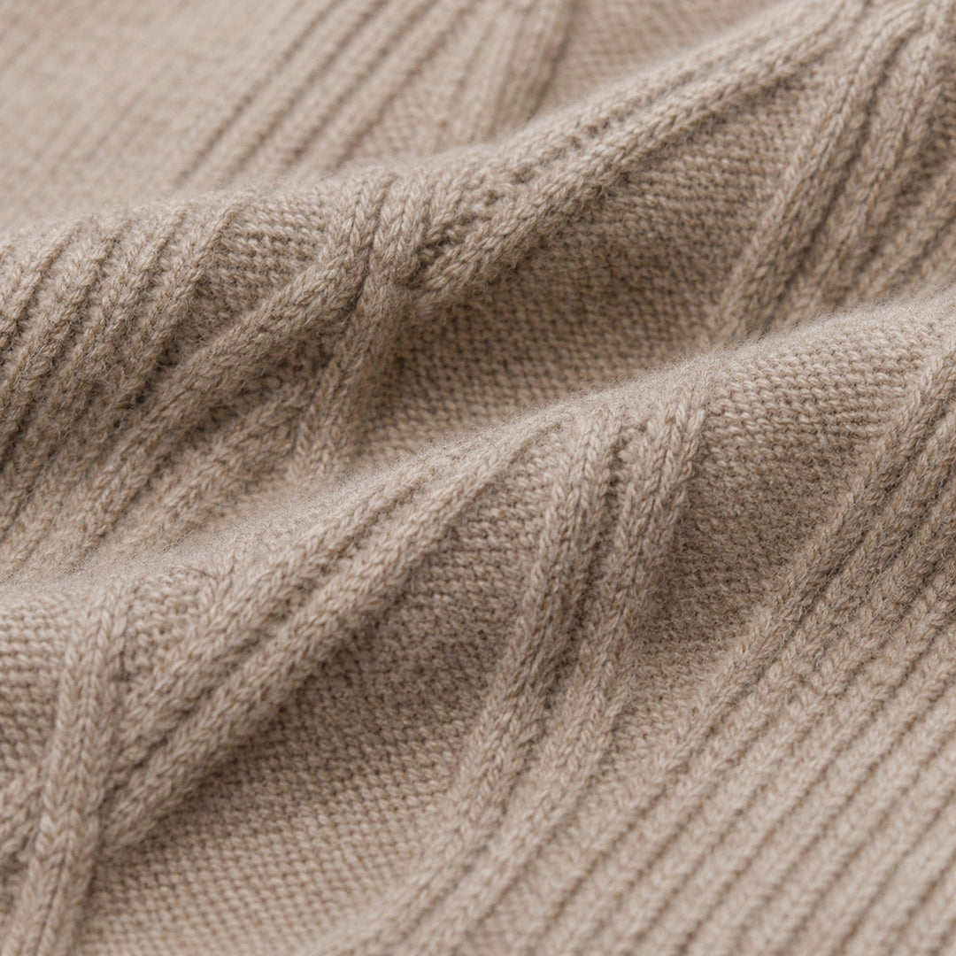 Sebastian | Warm Pure Wool Diamond Knit Jumper for Men