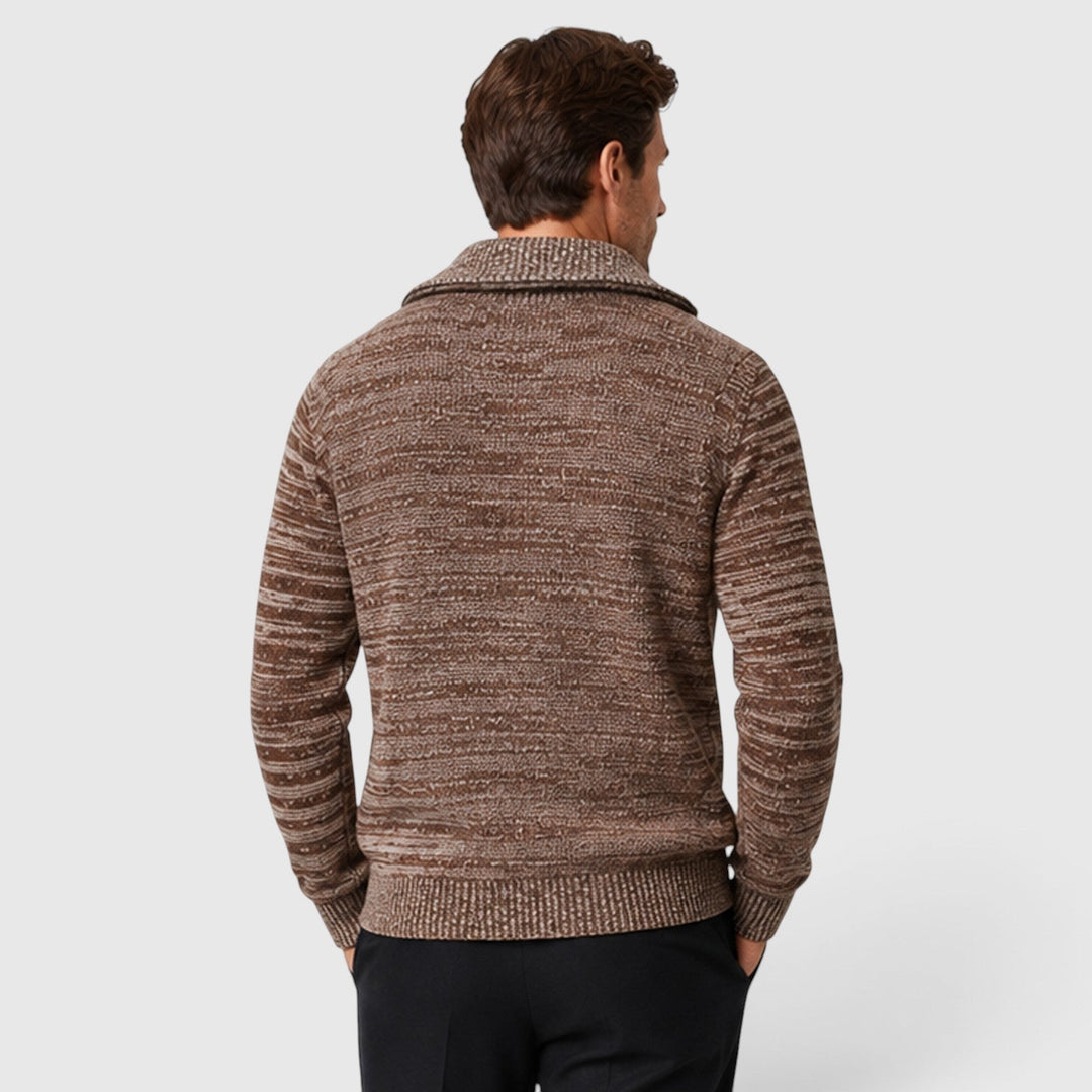 Sebastian | Warm Pure Wool Diamond Knit Jumper for Men