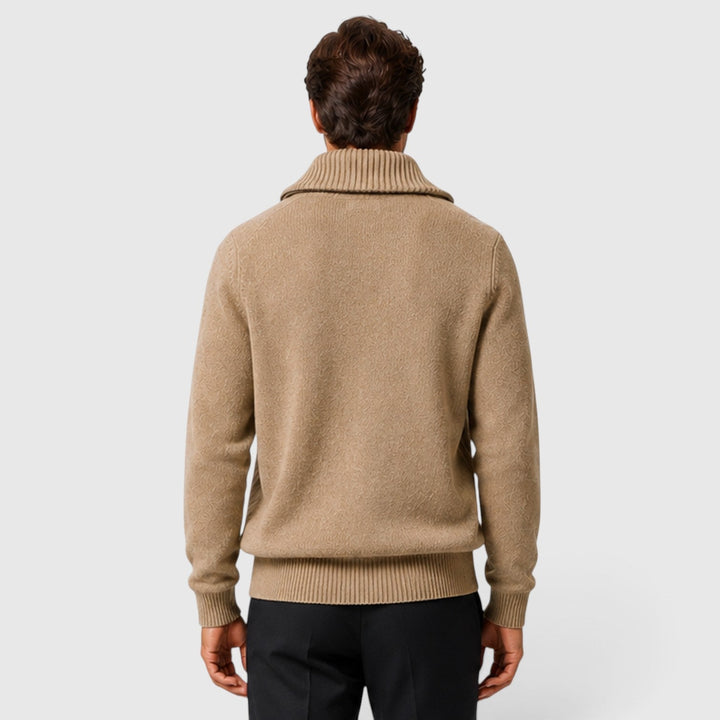 Sebastian | Warm Pure Wool Diamond Knit Jumper for Men