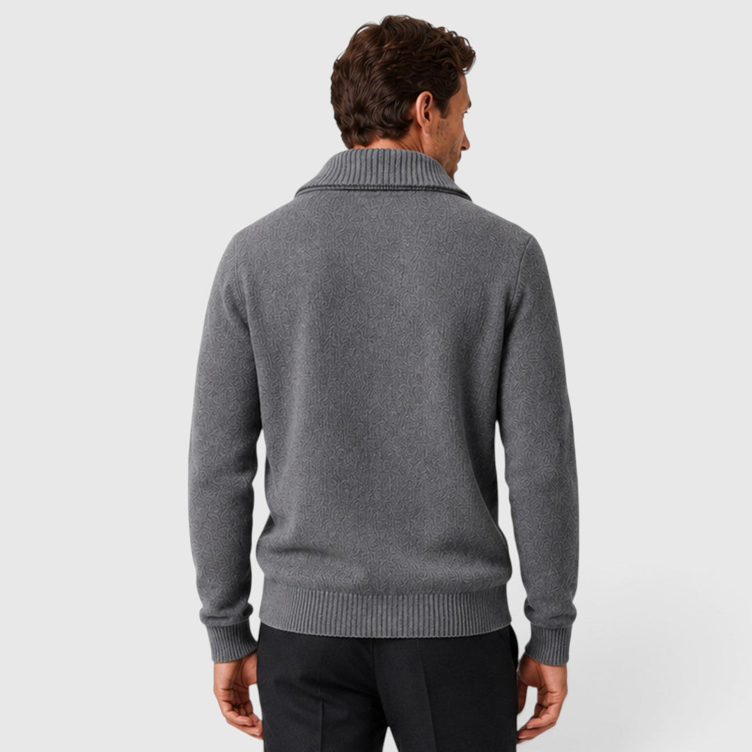 Sebastian | Warm Pure Wool Diamond Knit Jumper for Men