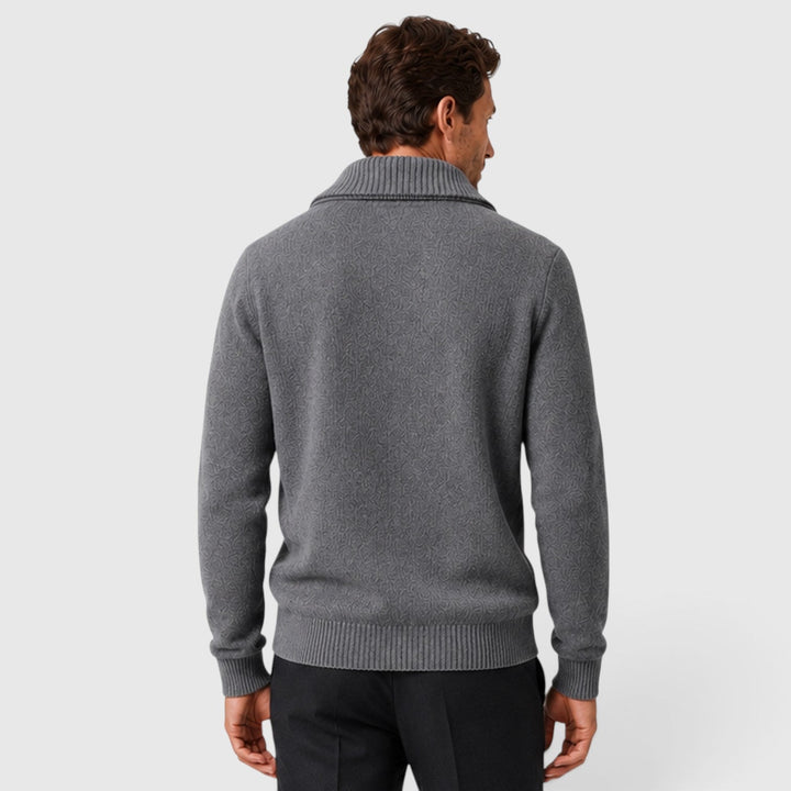 Sebastian | Warm Pure Wool Diamond Knit Jumper for Men