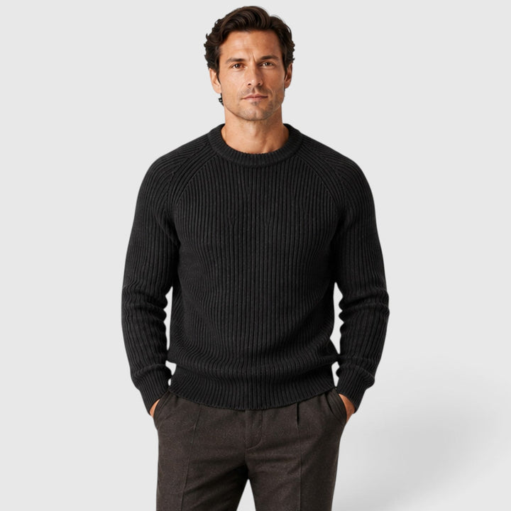 Alfie | Warm Rib Knit Crew Neck Mens Jumper