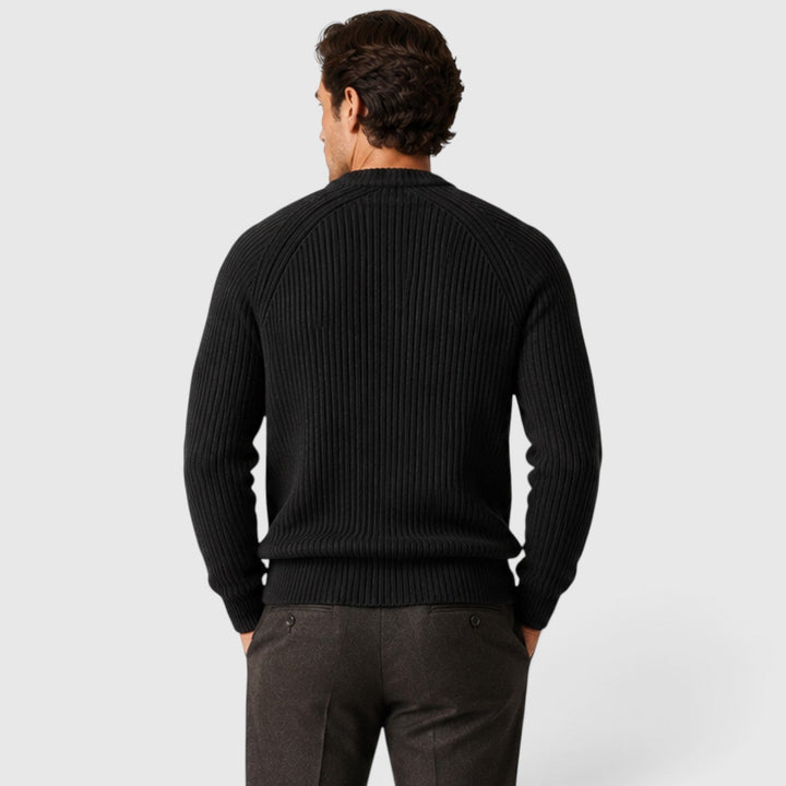 Alfie | Warm Rib Knit Crew Neck Mens Jumper