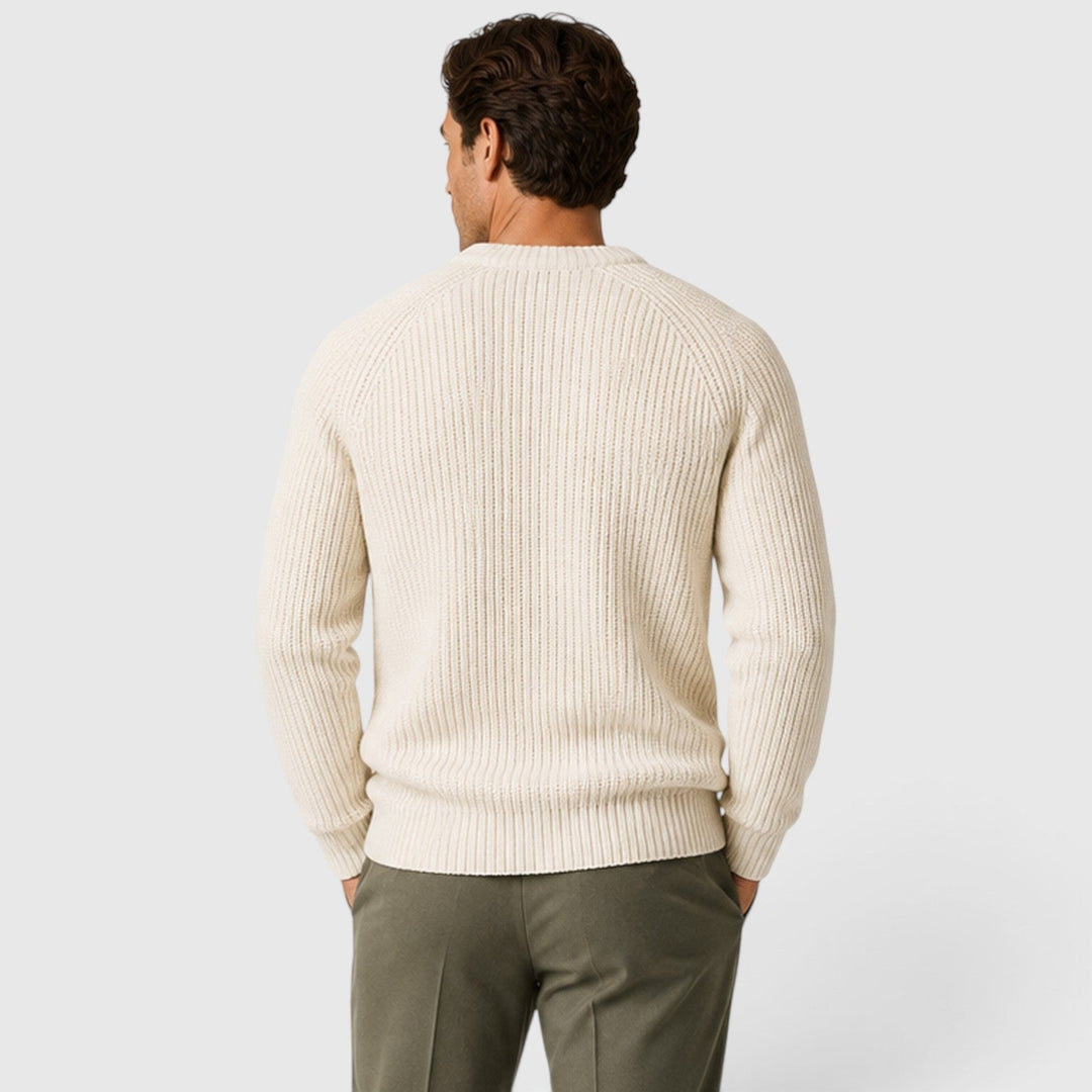 Alfie | Warm Rib Knit Crew Neck Mens Jumper