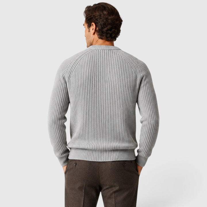 Alfie | Warm Rib Knit Crew Neck Mens Jumper