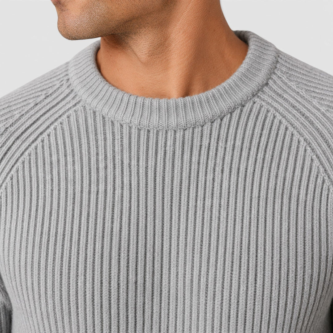 Alfie | Warm Rib Knit Crew Neck Mens Jumper
