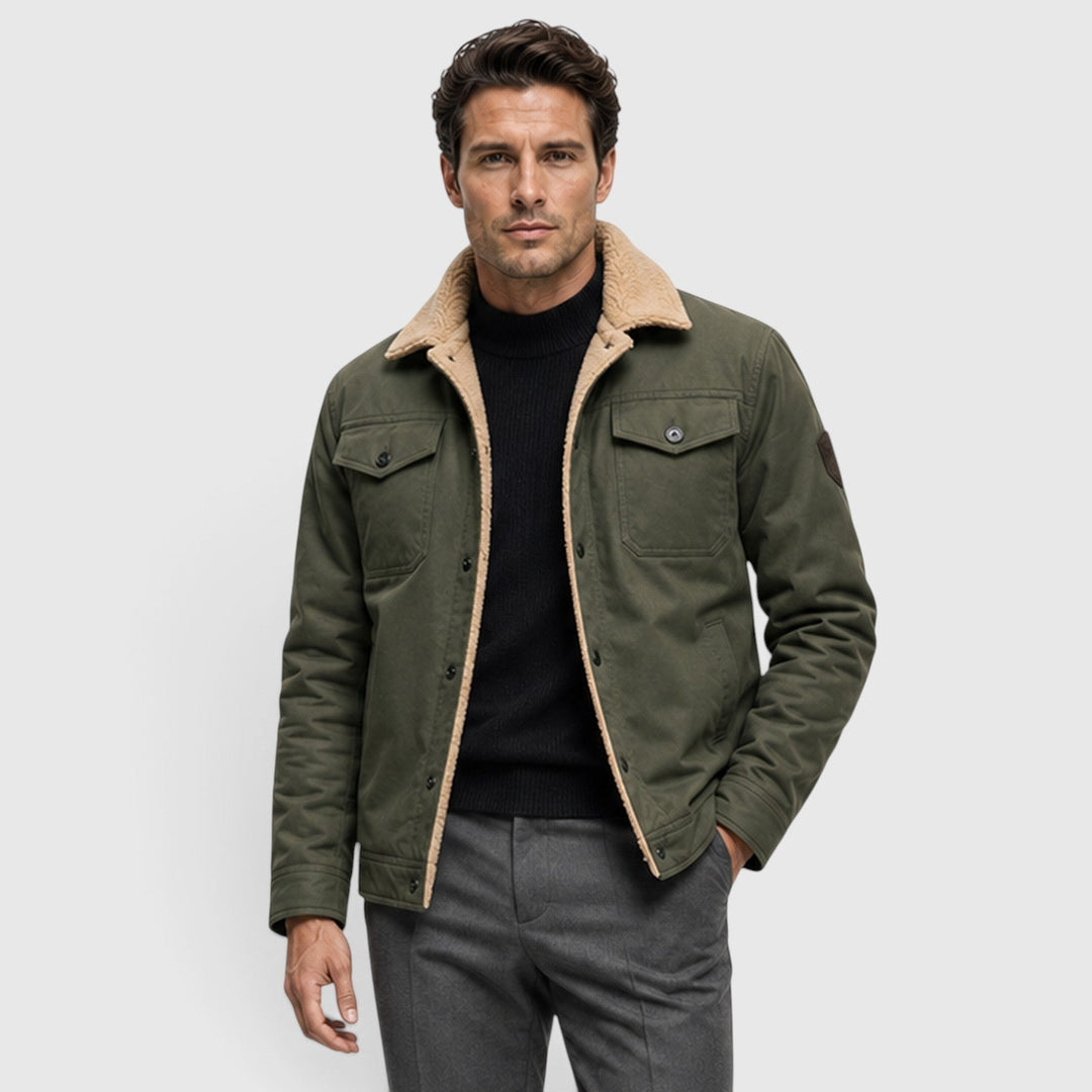 Chester | Rugged Sherpa-Lined Snap-Front Jacket