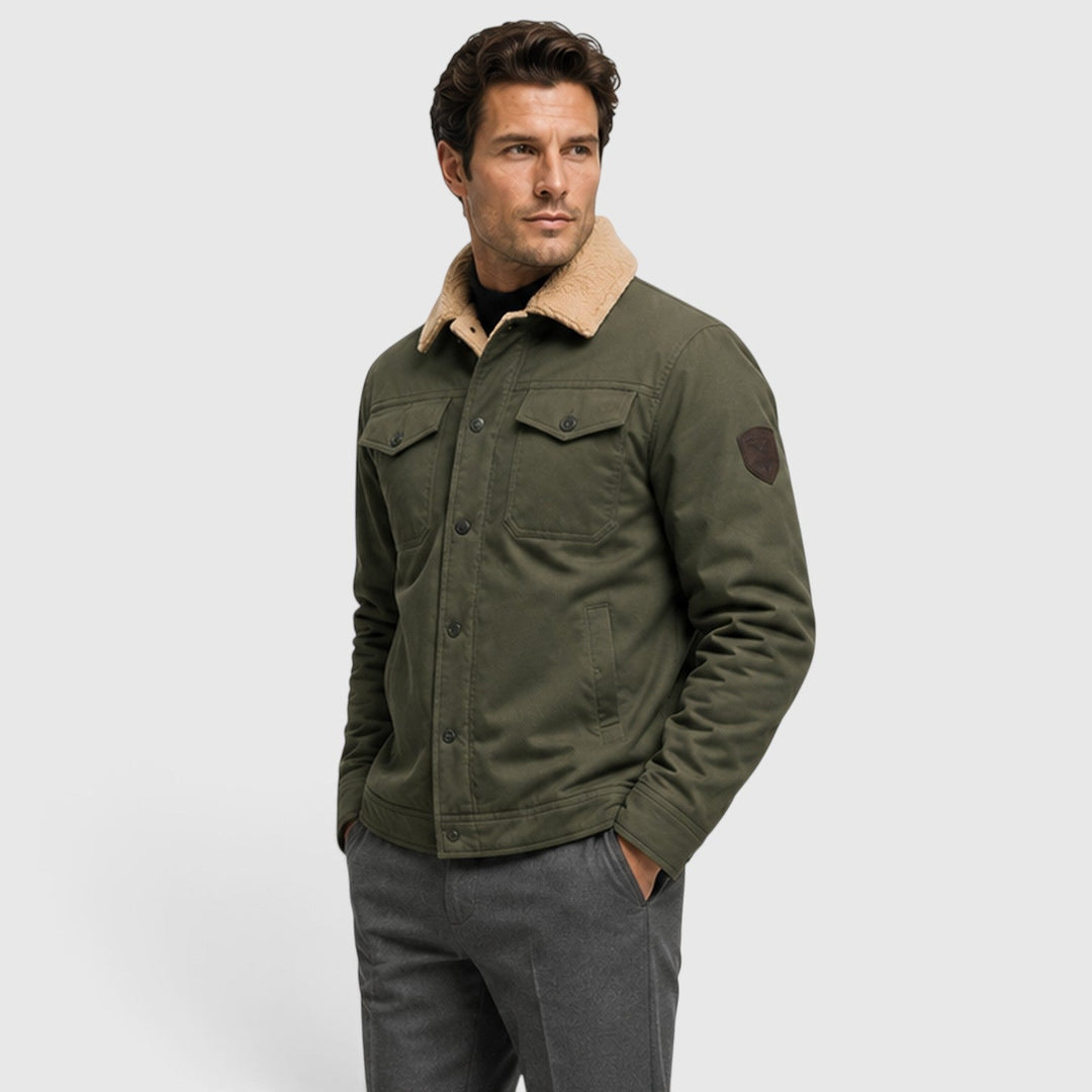 Chester | Rugged Sherpa-Lined Snap-Front Jacket